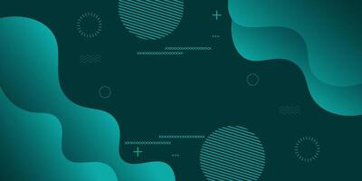Abstract wavy sea green background with dynamic shape design and simple pattern. vector