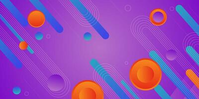 Abstract purple and orange gradient geometric background. Bright color gradient. With rectangle and line pattern. Dynamic and harmonious. vector