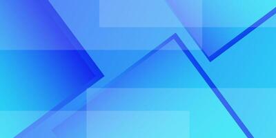 Abstract geometric background in blue with simple square curves overlapping shapes and shadows. Trendy 3D design full of blue colors vector