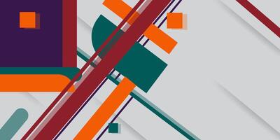Colorful gradient background with rectangular overlapping design. Decorative shadow design in simple style with lines. vector