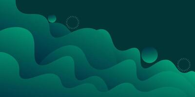Abstract wavy sea green background with dynamic shape design and simple pattern. Eps10 vector