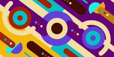 Modern colorful abstract background combination of purple and red colors with circle and square patterns so it looks nice and cool. vector