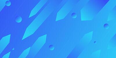 Bright blue wave geometric rectangle business banner on blue background design. Creative banner design. Simple horizontal banner vector
