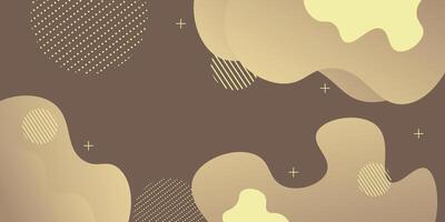 Simple brown geometric business banner design. Creative banner design with wave shape and lines on brown background for template. Eps 10 vector