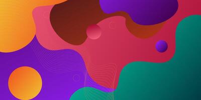 Abstract background with colorful waves. Abstract colorful waves. Wavy banner. Colorful geometric shapes. vector