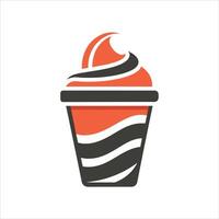 Logo Icon of Ice Cream Cake Illustration vector