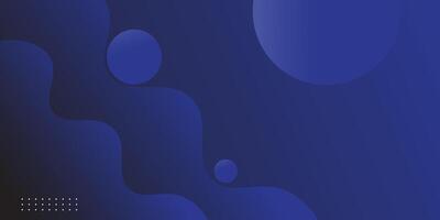 Dynamic background of dark blue gradient illustration with simple wave style. Cool design. vector