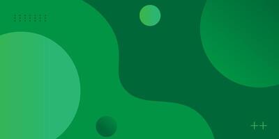 Modern dark green geometric business banner design. Creative banner design with wave shapes and lines for template. vector