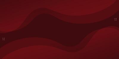 Dark red dynamic abstract background with simple design of overlapping curved shapes. vector