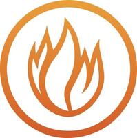 Vibrant Fire Logo Design Red vector