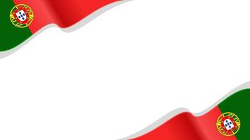 wavy portugal flag frame background with copy space for text. portugal national day vector