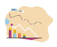 Business Analytics and Graphs Infographic vector