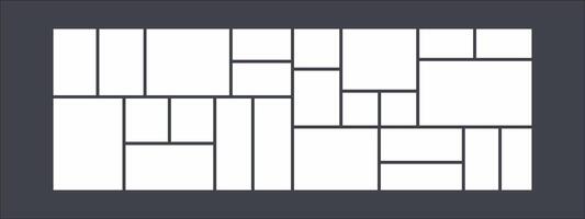 grid digital photo collage design template vector