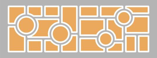 Pictures or photos frame collage layout abstract photo frames and digital photo wall template vector