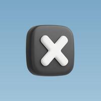 3d Realistic Cross checkmark sign vector