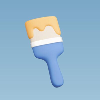 3d Realistic Paint brush icon