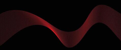 a red wave on a black background vector