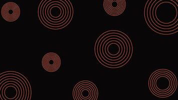 a black and orange background with circles on it vector