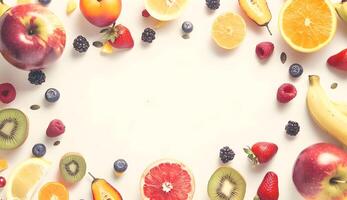 A frame of fruits photo