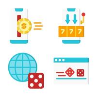 Professional Icons for Gambling Applications vector