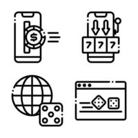 Comprehensive Set for Gambling Websites vector