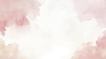 watercolor background with abstract brushed texture in horizontal orientation. Hand drawn texture. Brush stroked painting pastel soft pink color watercolour vector