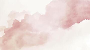 watercolor background with abstract brushed pink texture in horizontal orientation. Hand drawn texture. Brush stroked painting pastel red color watercolour vector