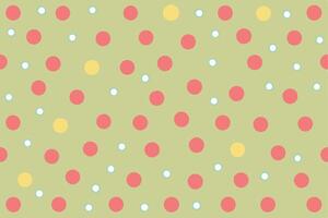 A green and pink polka dot pattern with small dots vector