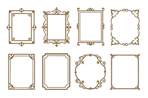 Set of decorative frames for your design
