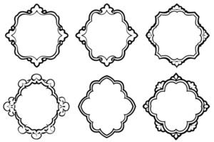 Set of ornate frames vector
