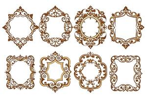 Ornate frames set vector