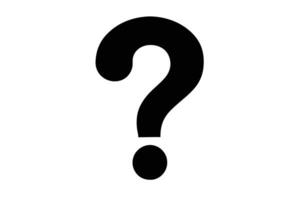 A black and white image of a question mark vector
