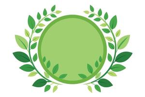 Green laurel wreath with leaves illustration vector