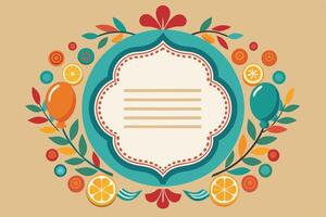 A colorful frame with a blank space for your text vector