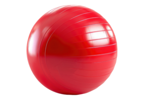 Red exercise ball. Gym ball. Fat reduction ball Isolated in transparent background. on transparent background png