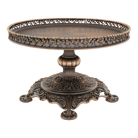 cake stand with intricate pattern design isolated on transparent background png