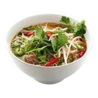 Japanese pho soup isolated on transparent background png