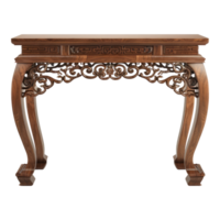 Classic console table isolated on transparent background png