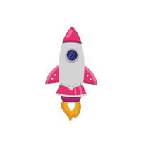 Flat design space rocket vector