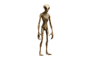 Alien from outer space planet isolated on transparent background. png