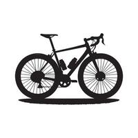 Flat design bicycle silhouette with white background vector