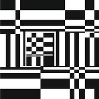 The modular Fibonacci grid. The rhythm in the composition. Black and white golden ratio in graphic design. Geometric simple striped pattern vector