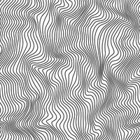 Seamless pattern. Abstract texture with monochrome wavy stripes. Creative background with distorted lines. vector