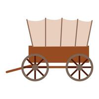 Wild West. Cart white background, isolate vector