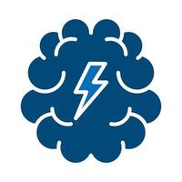 Brainstorm Bolt icon line illustration vector