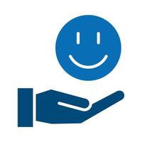 Smile Serve icon line illustration vector