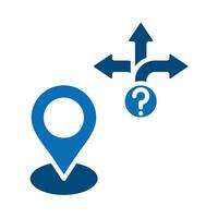Decision Destination icon line illustration vector