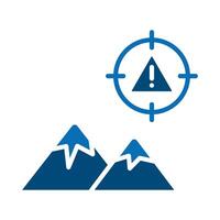 Risk Ridge icon line illustration vector