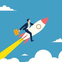 Startup launch project or improvement business concept illustration vector