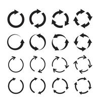 Set of rotating arrows. Arrows following a circle. Circular design elements. Circle infographic. vector